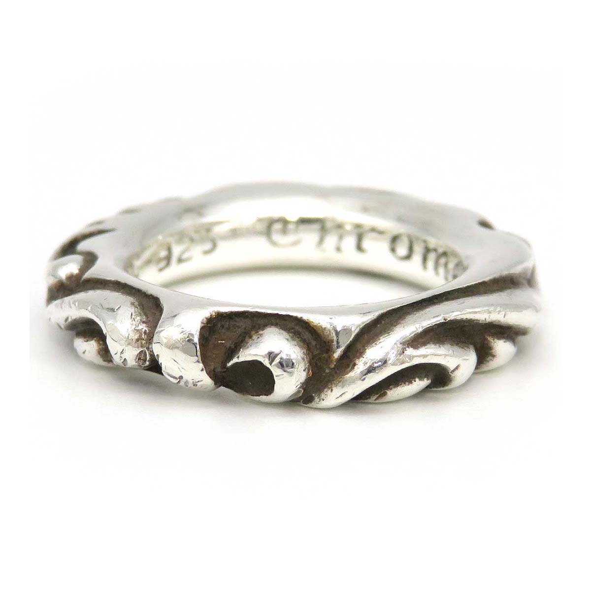 Heart Scroll Silver Ring