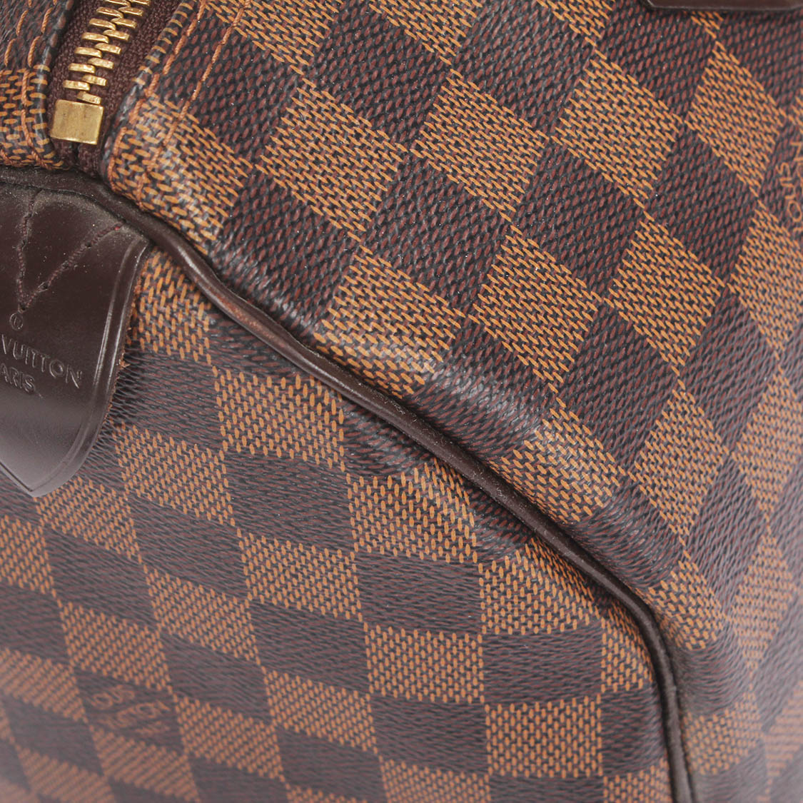 Authentic Louis Vuitton Damier Ebene Speedy 30 Top Handle Satchel Handbag  N41364