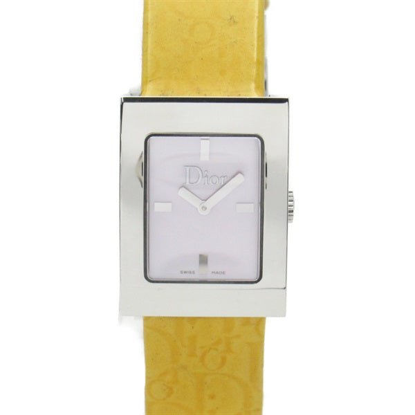 Dior Maris Stainless Steel & Leather Wrist Watch D78-109 - Quartz Ladies Watch in Yellow D78-109