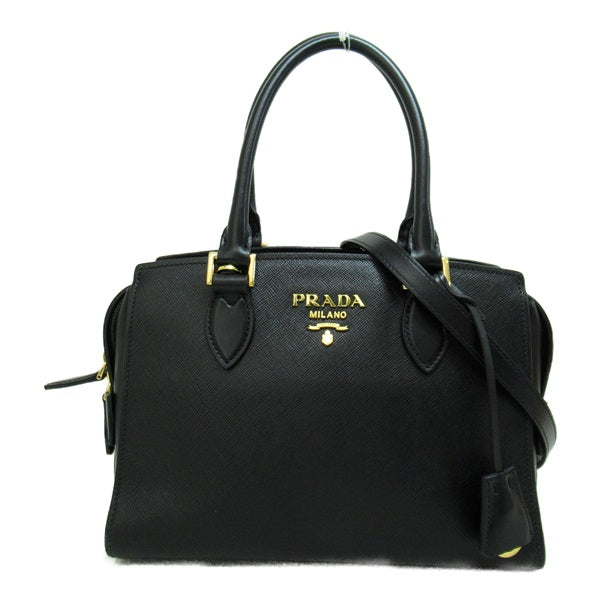 Soft Leather Trimmed Saffiano Tote