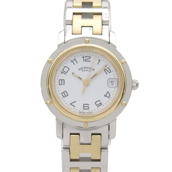 HERMES CL4.220 Women's Clipper Wristwatch in Gold Plated Stainless Steel CL4.220