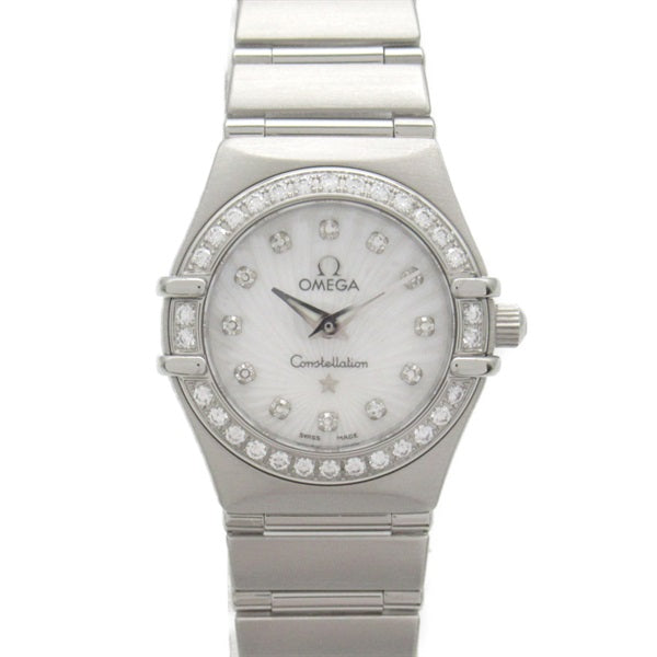Omega Ladies Stainless Steel/Diamond Constellation Wrist Watch 111.15.26.60.55.001 111.15.26.60.55.001