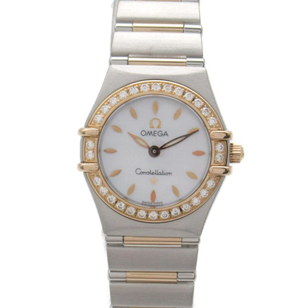 OMEGA Constellation Women's Wrist Watch with Diamond Bezel - 18K Rose Gold & Stainless Steel, Quartz  1360.0