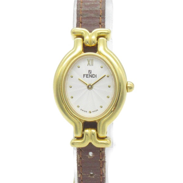 FENDI 640L Gold Plated Leather Belt Wrist Watch for Women 640L