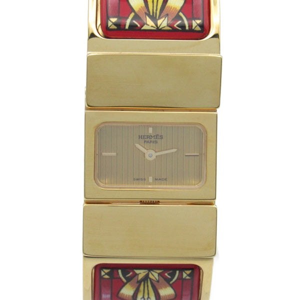 Women's Gold-Plated HERMES Loquet LO1.201 Quartz Wrist Watch  LO1.201