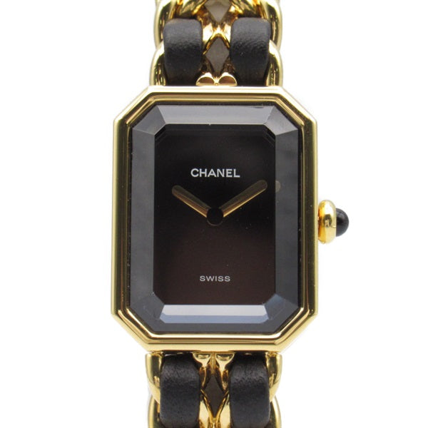 CHANEL H0001 Women's Gold Plated Leather Belt Wrist Watch H0001