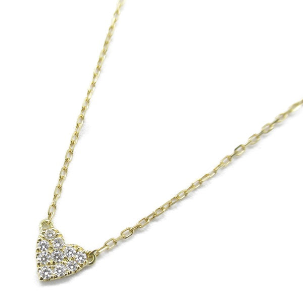 AHKAH Women's Heart Pave Diamond Necklace in K18 Yellow Gold