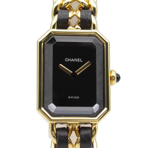 Chanel Ladies GP Gold Plated/Leather Strap Wrist Watch H0001 H0001