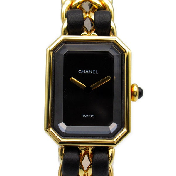 CHANEL Women's Gold Plated Quartz Wrist Watch H0001 with Leather Belt H0001