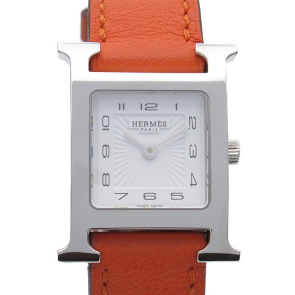 HERMES HH1.210 Women's Watch in Stainless Steel with Leather Strap HH1.210