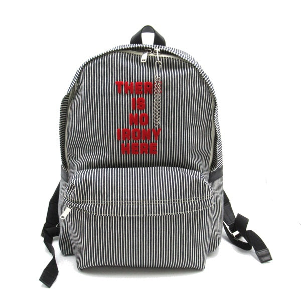 Denim Striped Backpack