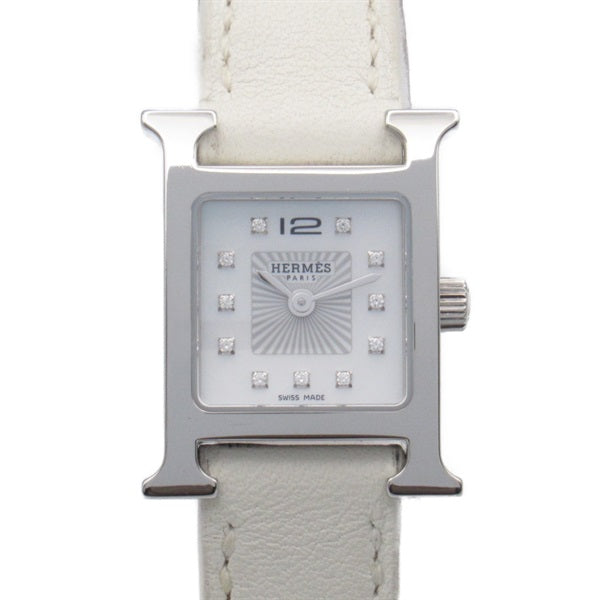 HERMES Stainless Steel Ladies' Wrist Watch with Leather Strap HH1.110 HH1.110