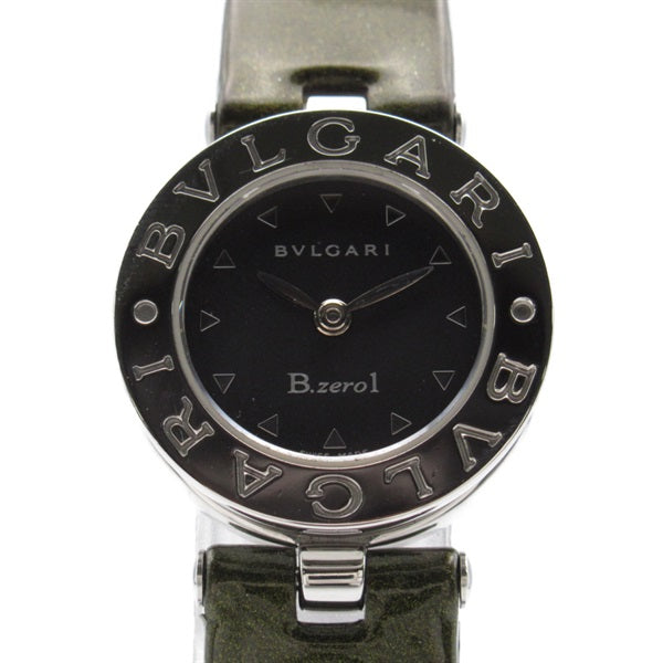 BVLGARI B-zero1 Quartz Wrist Watch BZ22S in Stainless Steel with Leather Band for Women BZ22S
