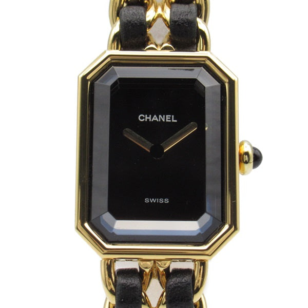 CHANEL H0001 Women's Wristwatch with Gold Plating and Leather Strap H0001