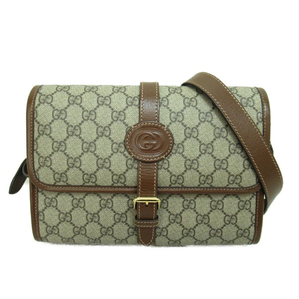 Gucci GG Supreme Interlocking G Messenger Bag  Canvas Crossbody Bag 745679 in Good condition