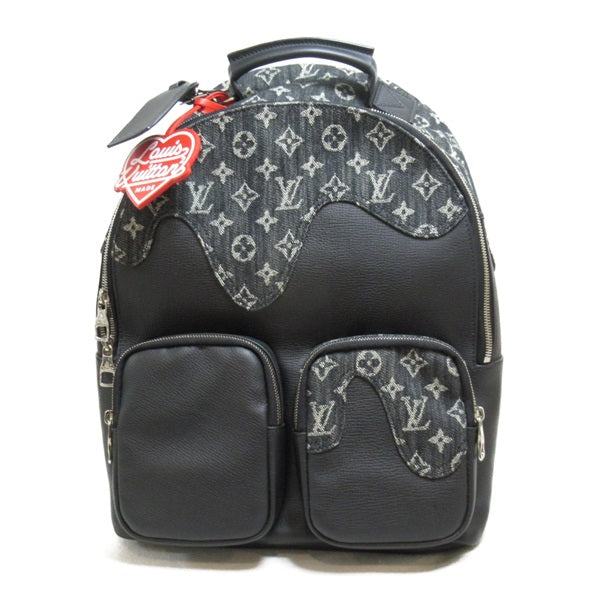 LV x Nigo Leather Monogram Denim Multipocket Backpack M45973