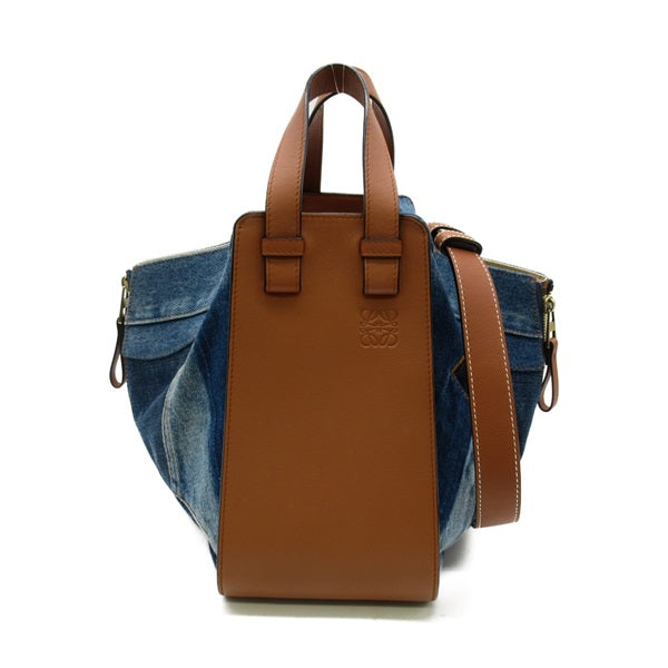 Leather & Denim Hammock Bag
