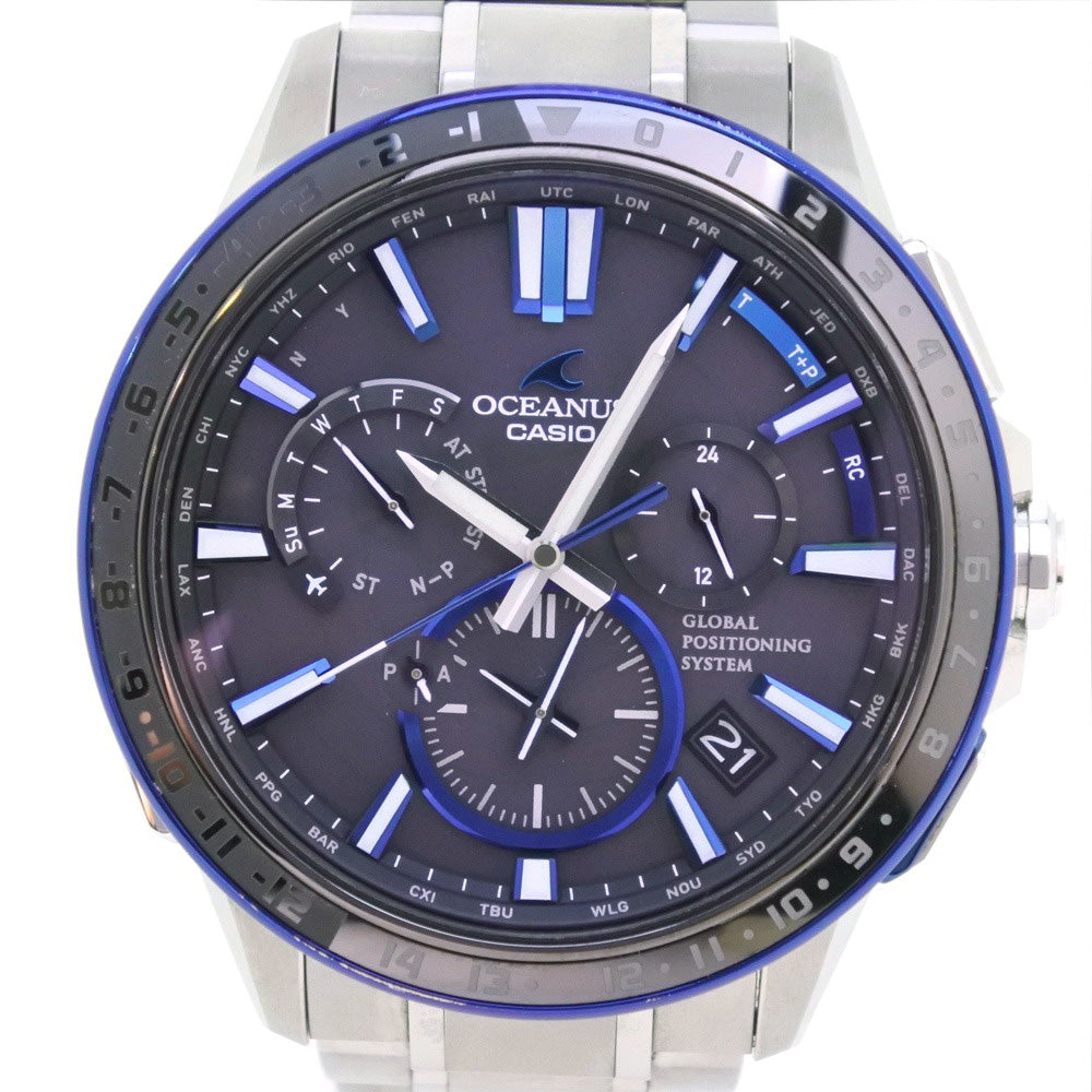 Other  Casio OCEANUS Men's Titanium GPS Wristwatch with Black Dial - Used, Grade A Metal Quartz OCW-G1200-1AJF in Excellent condition
