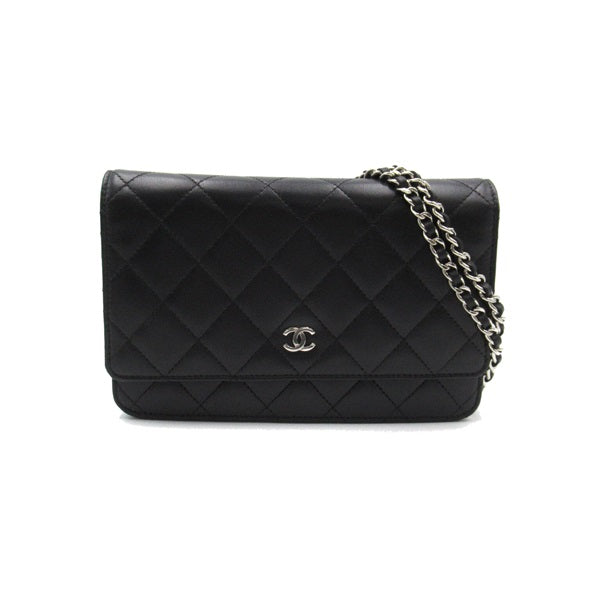 Quilted Leather Wallet on Chain Flap Crossbody Bag AP0250