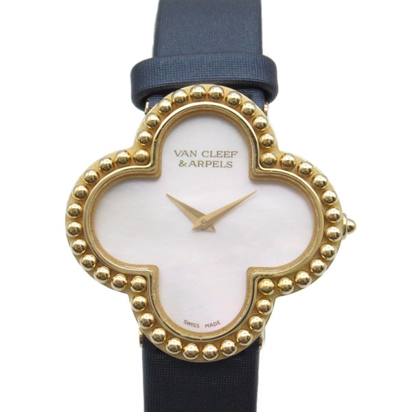 Van Cleef & Arpels Women's K18 Gold and Leather Belt Wrist Watch 136374 136374.0