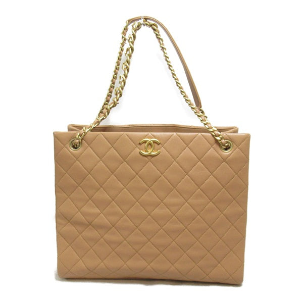 Quilted Leather Chain Tote Bag