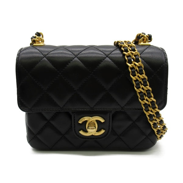 Chanel Mini Square Classic Single Flap Bag Leather Crossbody Bag AS3442 in Excellent condition