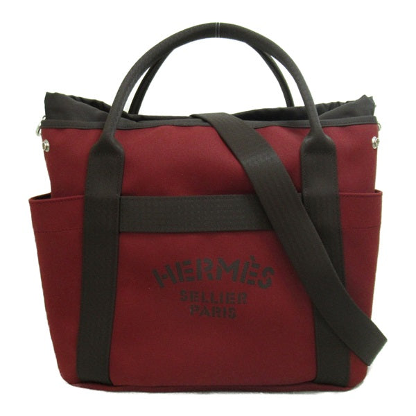 Hermes Toile Sac de Pansage The Grooming Bag Canvas Tote Bag in Excellent condition