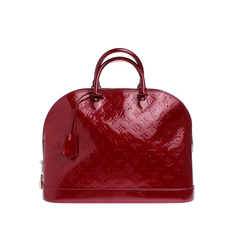 Louis Vuitton, Bags, Louis Vuitton Alma Mm Red Vernis