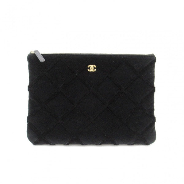 CC Quilted Velour Clutch Bag