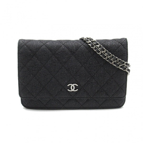 CC Quilted Leather Wallet on Chain