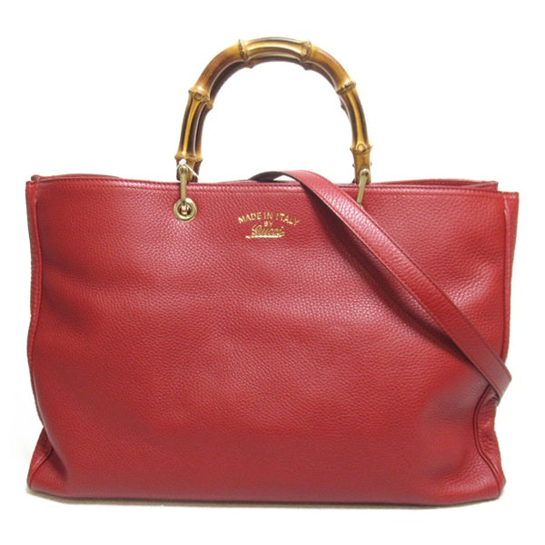 Leather Bamboo Shopper Tote 323658