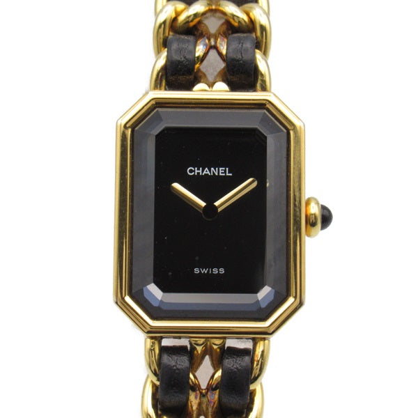 Women's Gold-Plated CHANEL H0001 Wrist Watch with Leather Belt  H0001