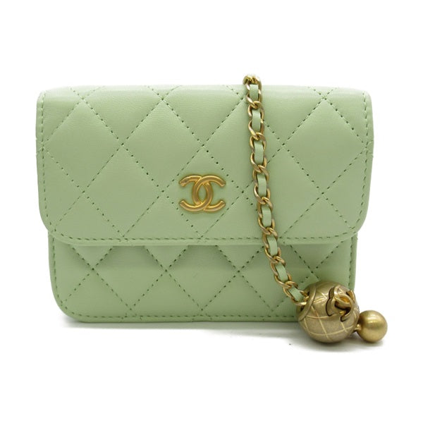 CC Quilted Leather Mini Flap Bag