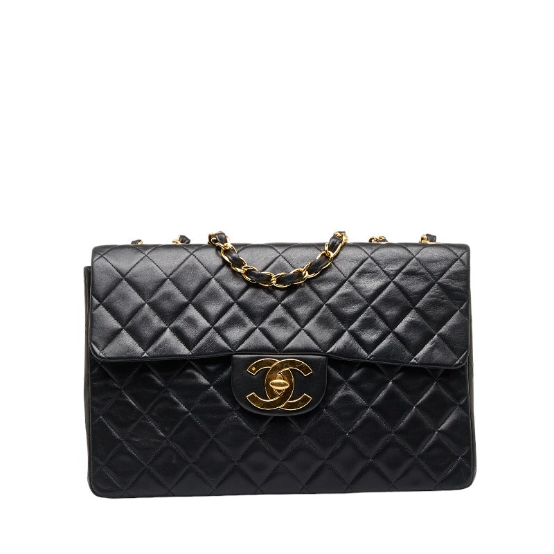 Maxi Quilted Leather Single Flap Bag