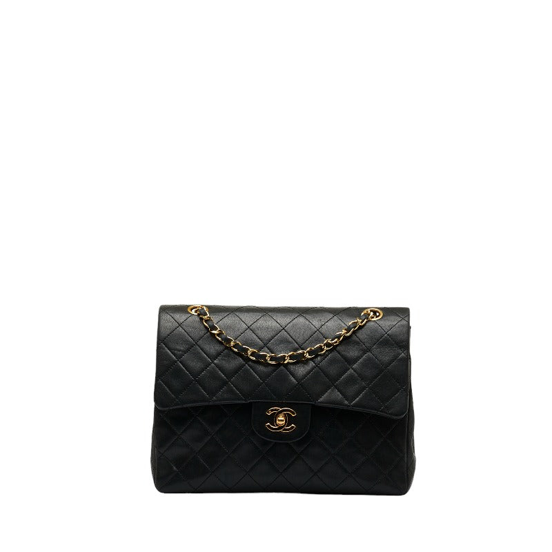 Chanel Medium Classic Matelasse Double Flap Shoulder Bag Leather Shoulder Bag in Good condition