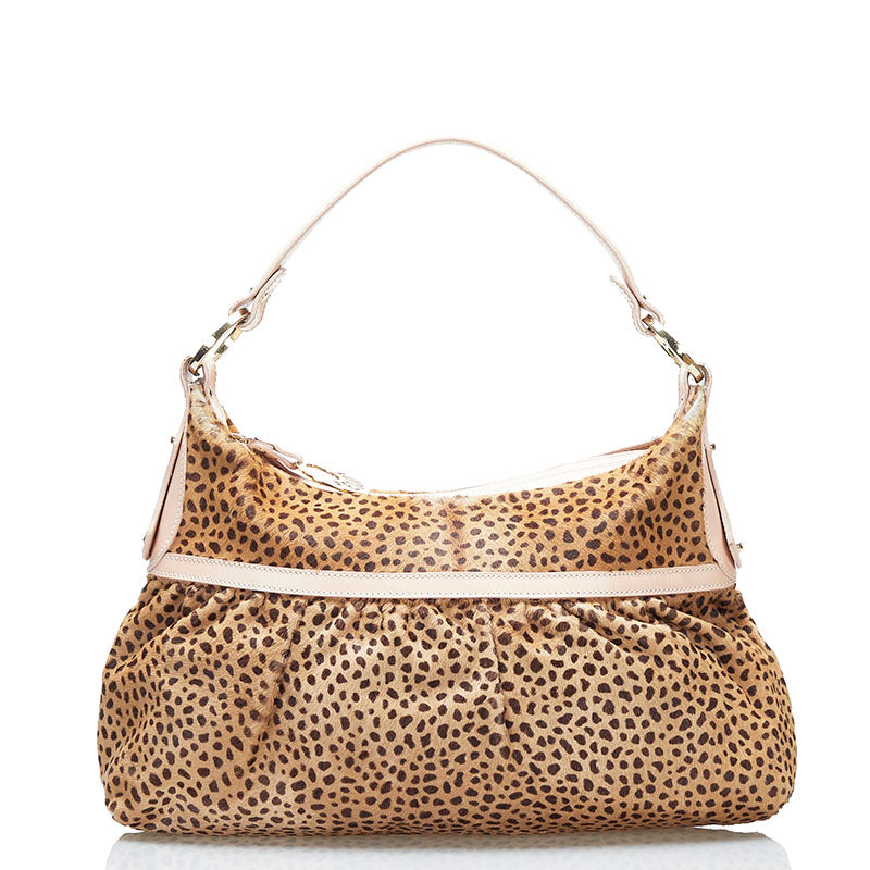 Leopard Leather Shoulder Bag 8BR448