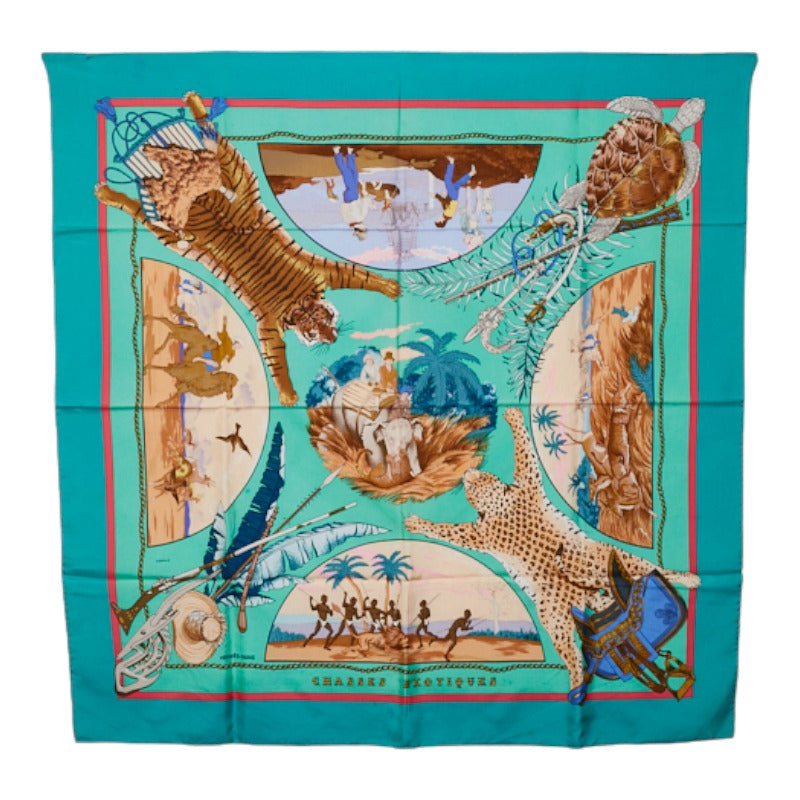 Carré Chasses Exotiques Silk Scarf