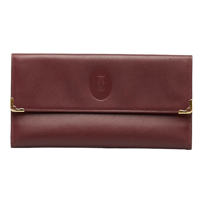 Must de Cartier Leather Long Wallet