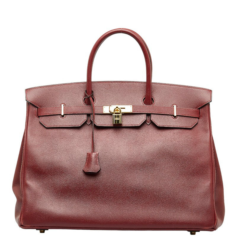 Hermes Courchevel Birkin 40 Leather Handbag in Fair condition