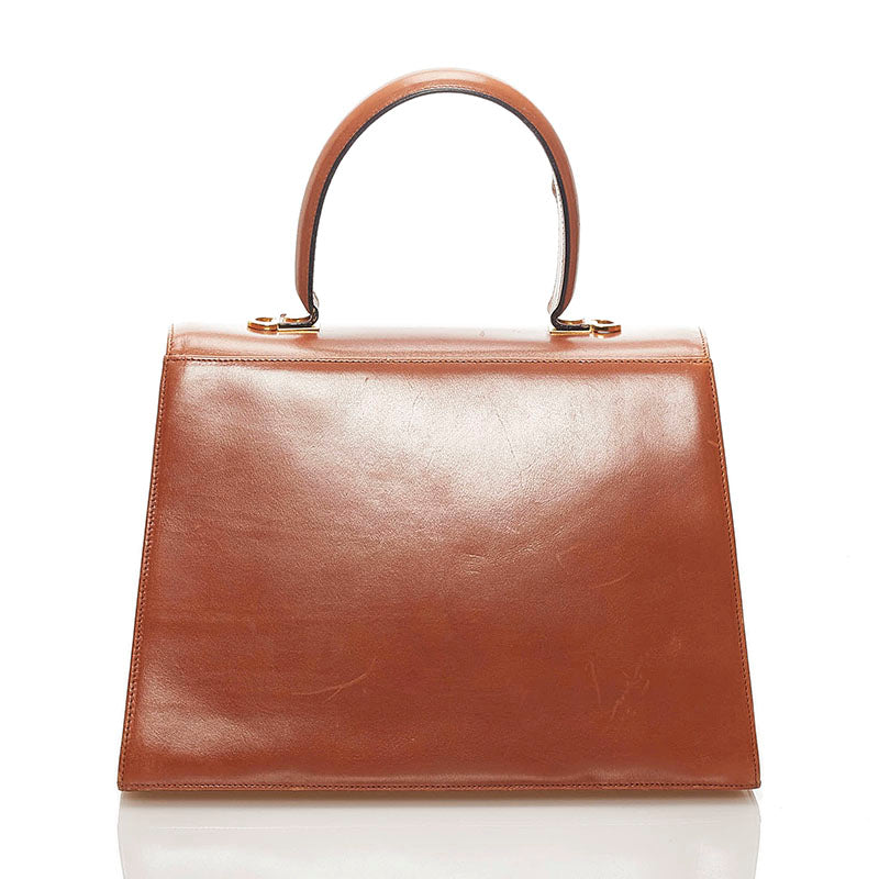 Gancini Leather Satchel O212181