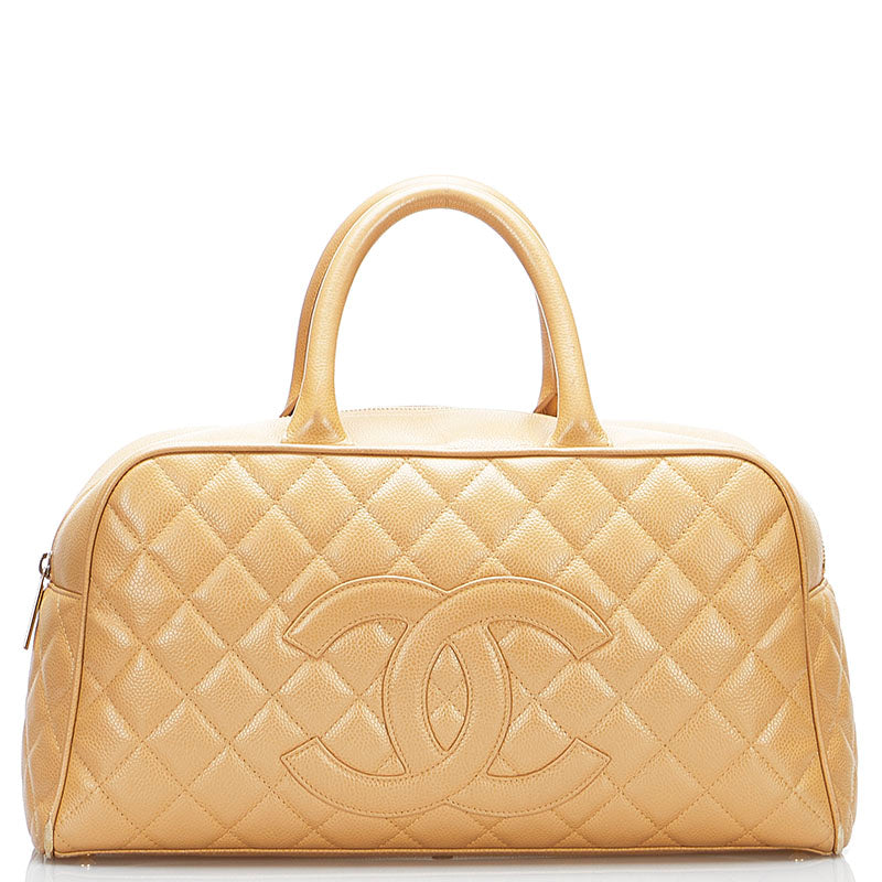 CC Quilted Caviar Boston Bag