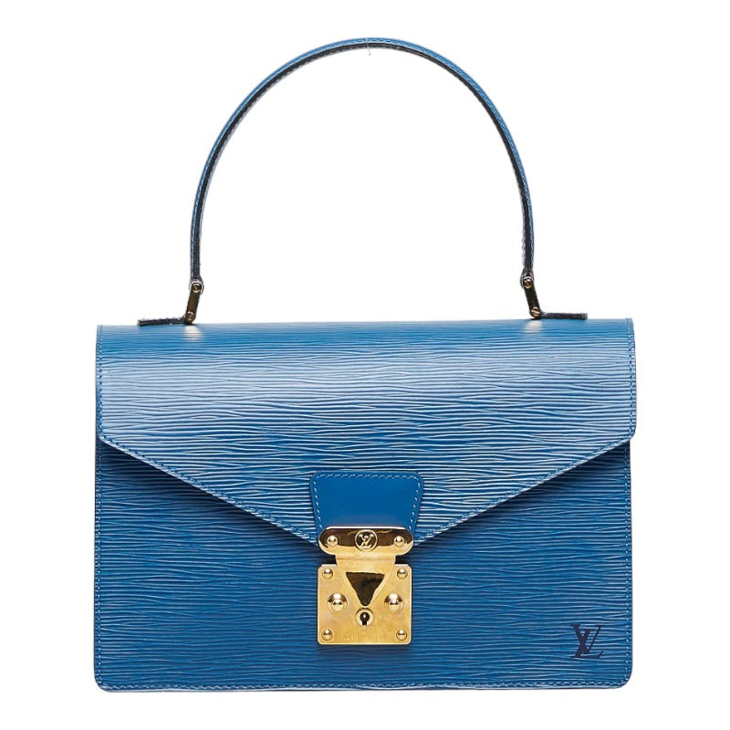 Blue Louis Vuitton Epi Leather Concorde Handbag New in Box at