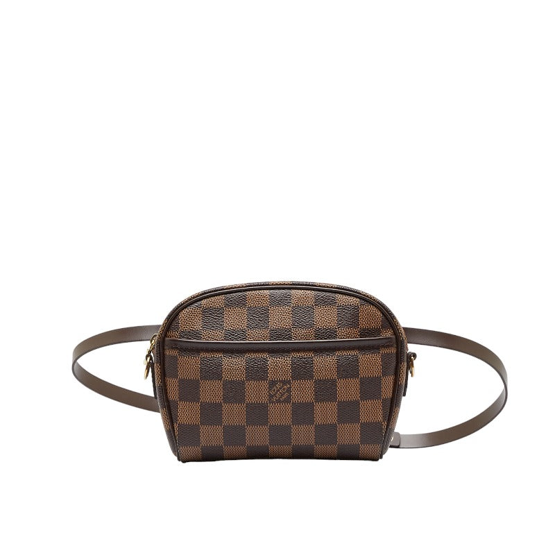 Authentic Louis Vuitton Damier Ebene Ipanema Leather Shoulder Bag Fashion  Purse