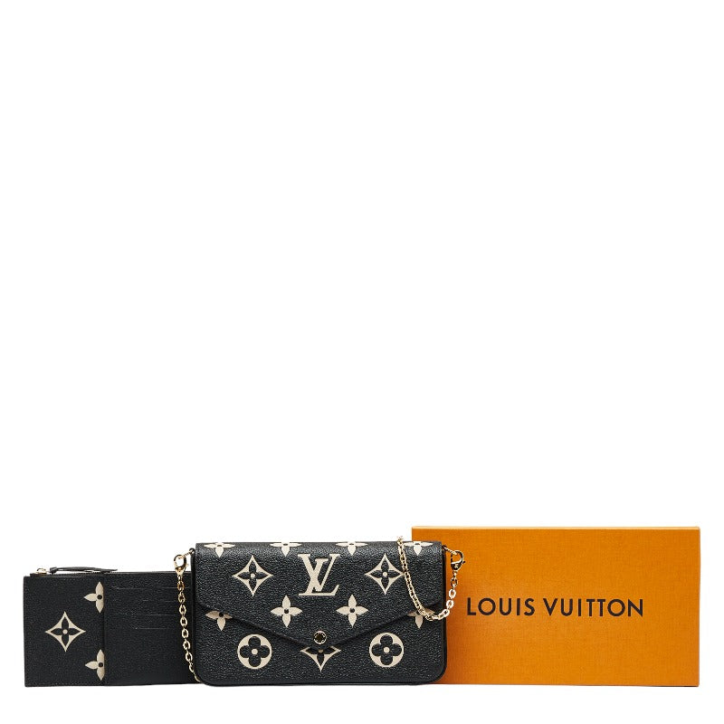 LOUIS VUITTON Pochette Felicie Shoulder Bag M80482 Monogram Empreinte Black