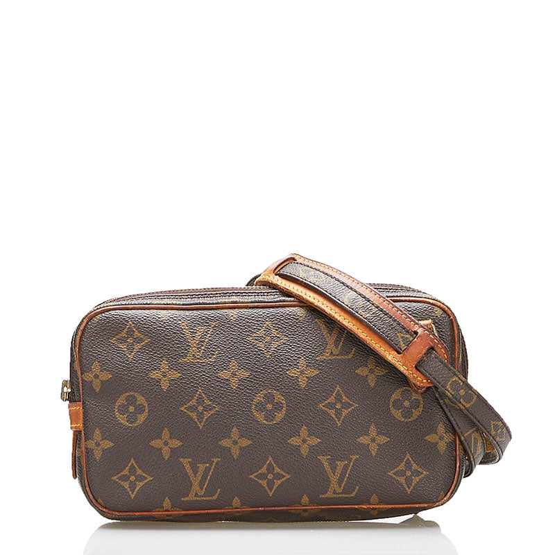 Auth Louis Vuitton Monogram Pochette Marly Bandouliere M51828 Shoulder Bag