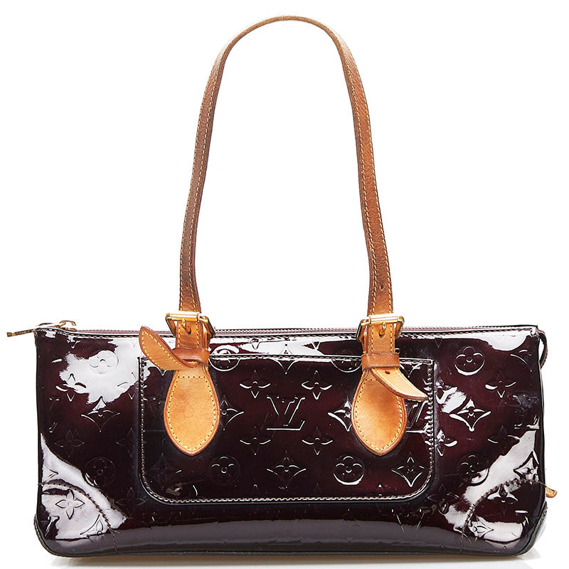 Auth Louis Vuitton Monogram Vernis Rosewood Avenue M93510 Shoulder Bag  Amarante