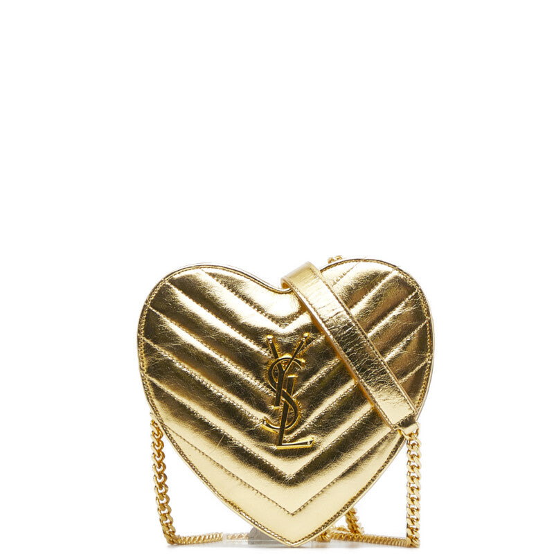 Metallic Heart Chain Bag 446782