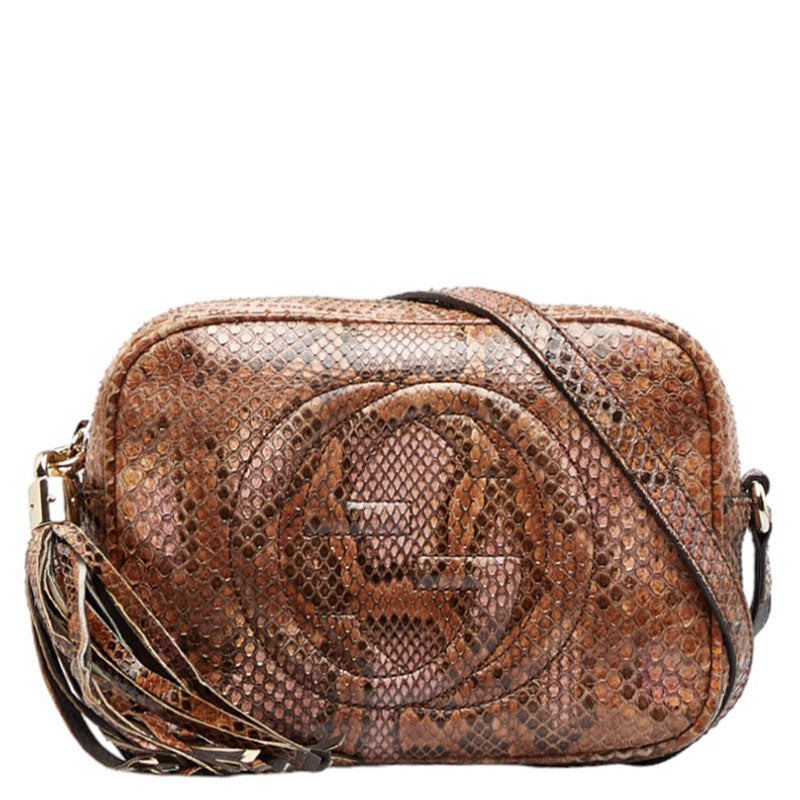 Soho Disco Ebossed Leather Crossbody Bag 308364