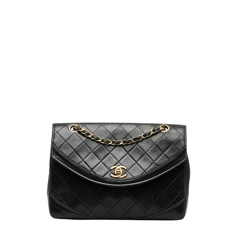 CC Quilted Leather Chain Flap Bag