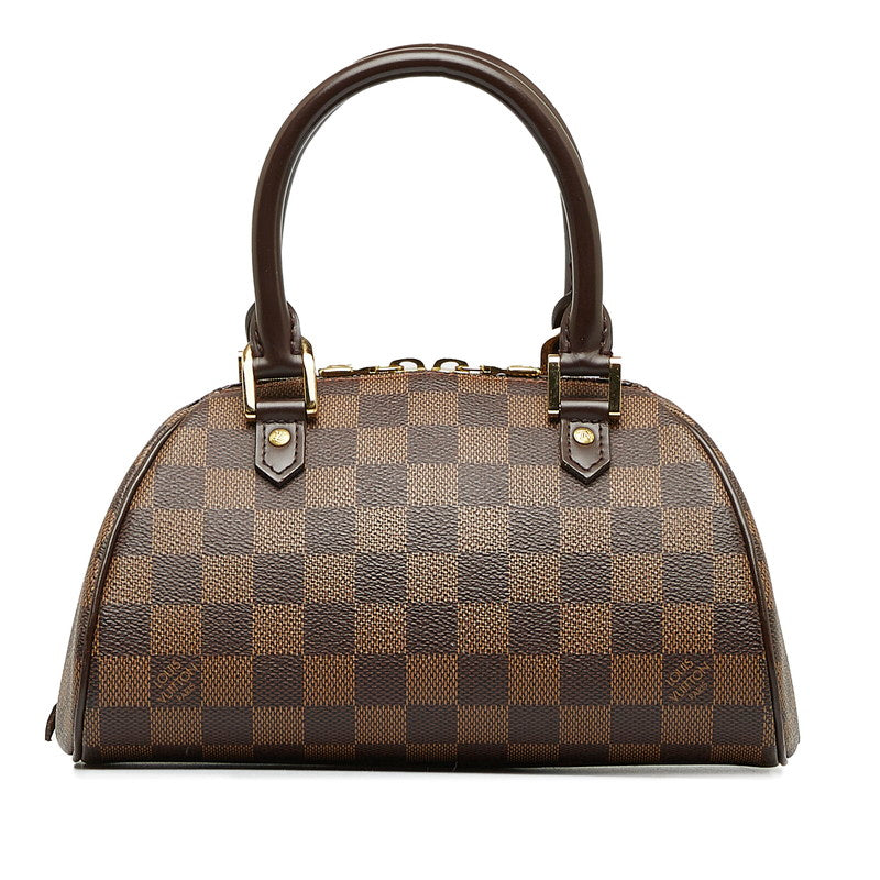 Louis Vuitton Damier Ebene Rivera Mini Canvas Handbag N41436 in Good condition